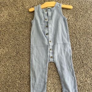 Janie and Jack Light Blue Sleeveless Romper
